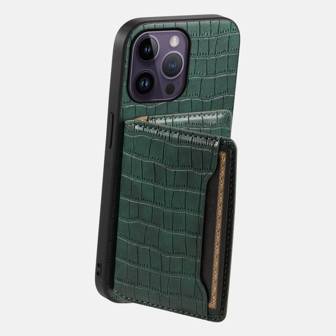 "Kroko" | iPhone Hülle mit Kartenfach