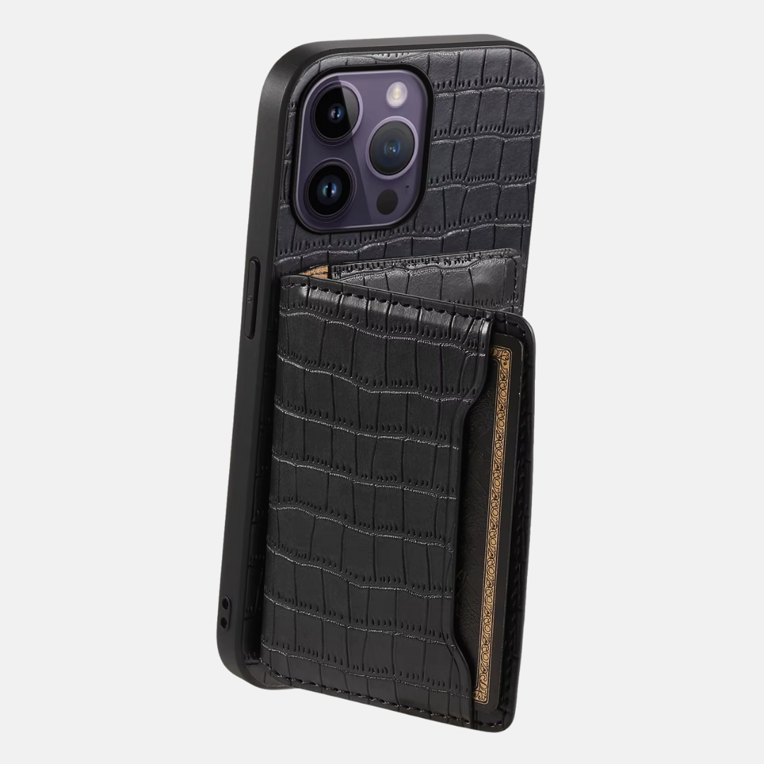 "Kroko" | iPhone Hülle mit Kartenfach