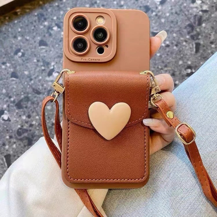 "Heart" | iPhone Crossbody Hülle mit Kartenfach