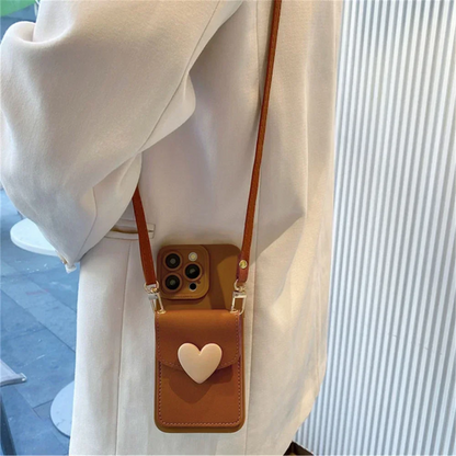 "Heart" | iPhone Crossbody Hülle mit Kartenfach