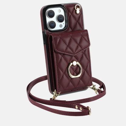"Valentina" | iPhone Crossbody Hülle mit Kartenfach