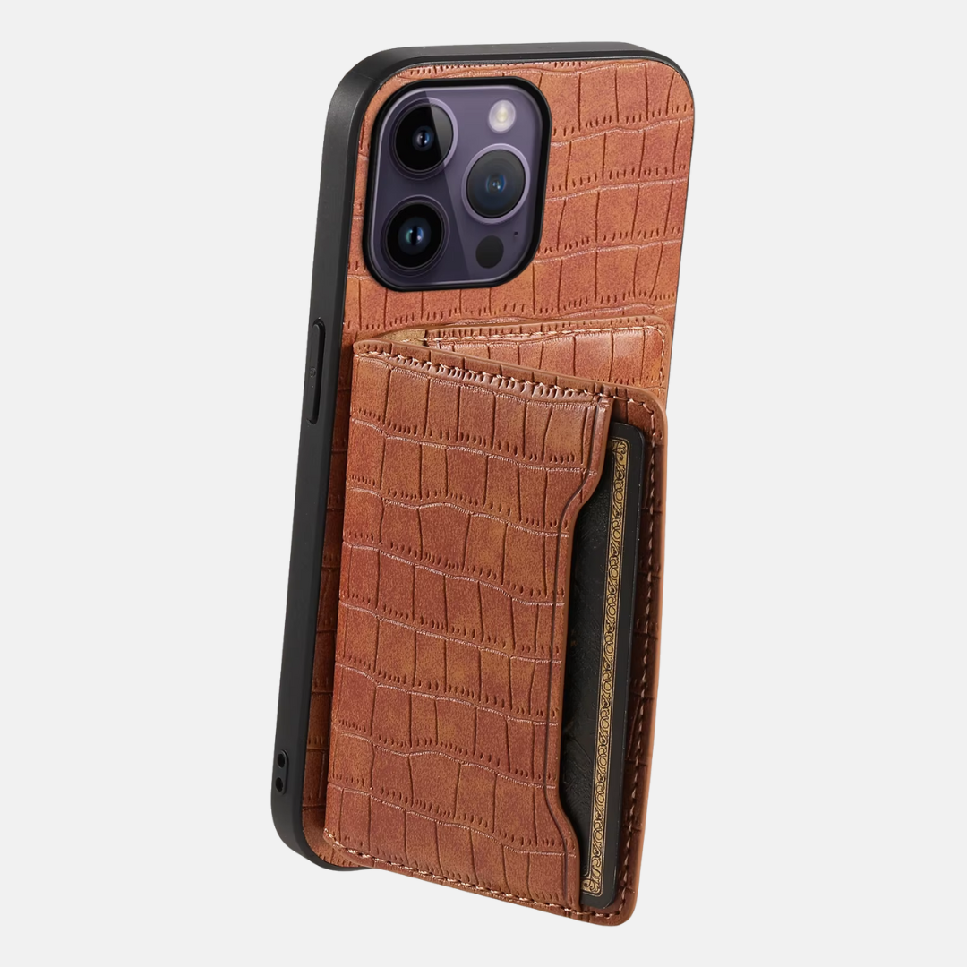 "Kroko" | iPhone Hülle mit Kartenfach