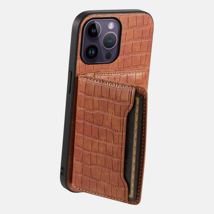 "Kroko" | iPhone Hülle mit Kartenfach