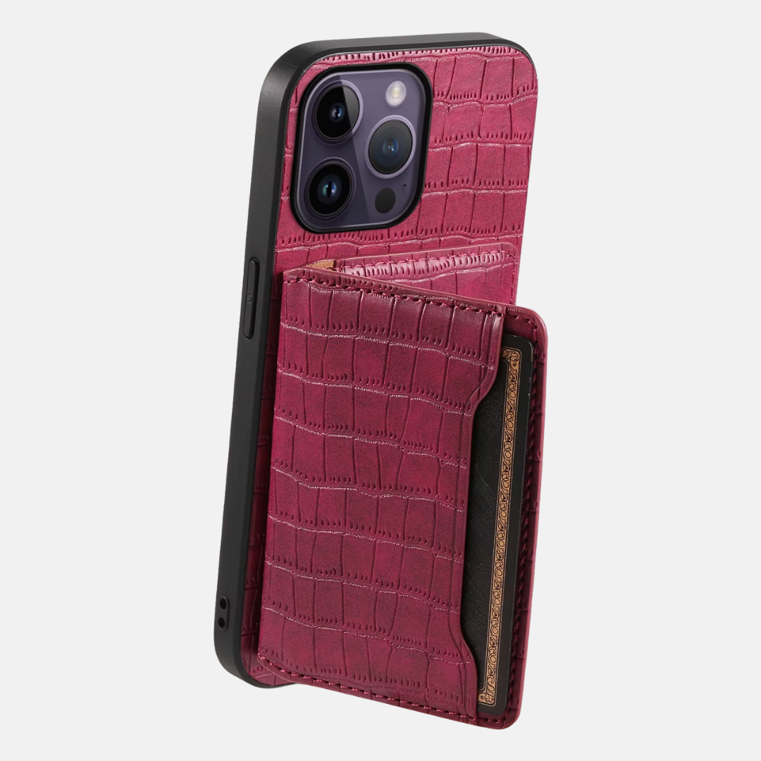 "Kroko" | iPhone Hülle mit Kartenfach