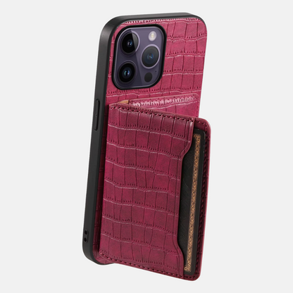 "Kroko" | iPhone Hülle mit Kartenfach