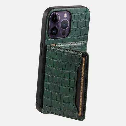 "Kroko" | iPhone Hülle mit Kartenfach